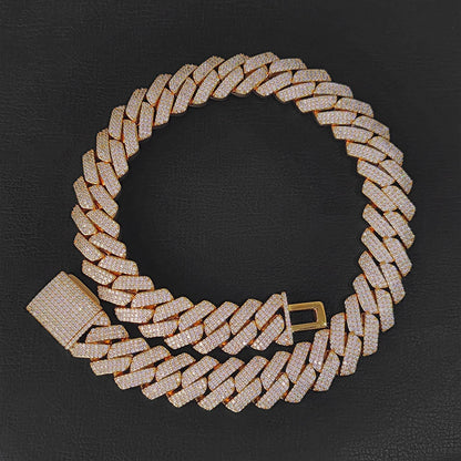 20mm Iced Out Cuban Link Chain – Hip Hop Gold & Silver Miami Style