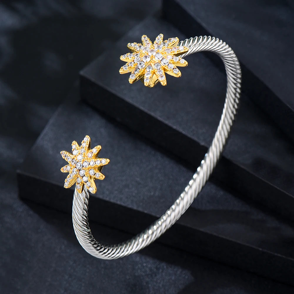 Msvk Platinum-Plated Cuff Bracelet