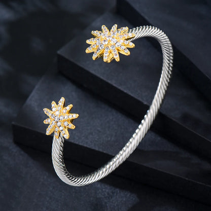Msvk Platinum-Plated Cuff Bracelet