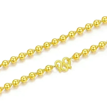 Royal Real Gold Bead Necklace