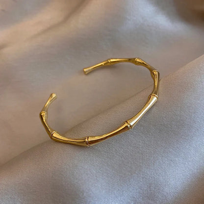 Sleek Titanium Steel Bangle Bracelet for Women