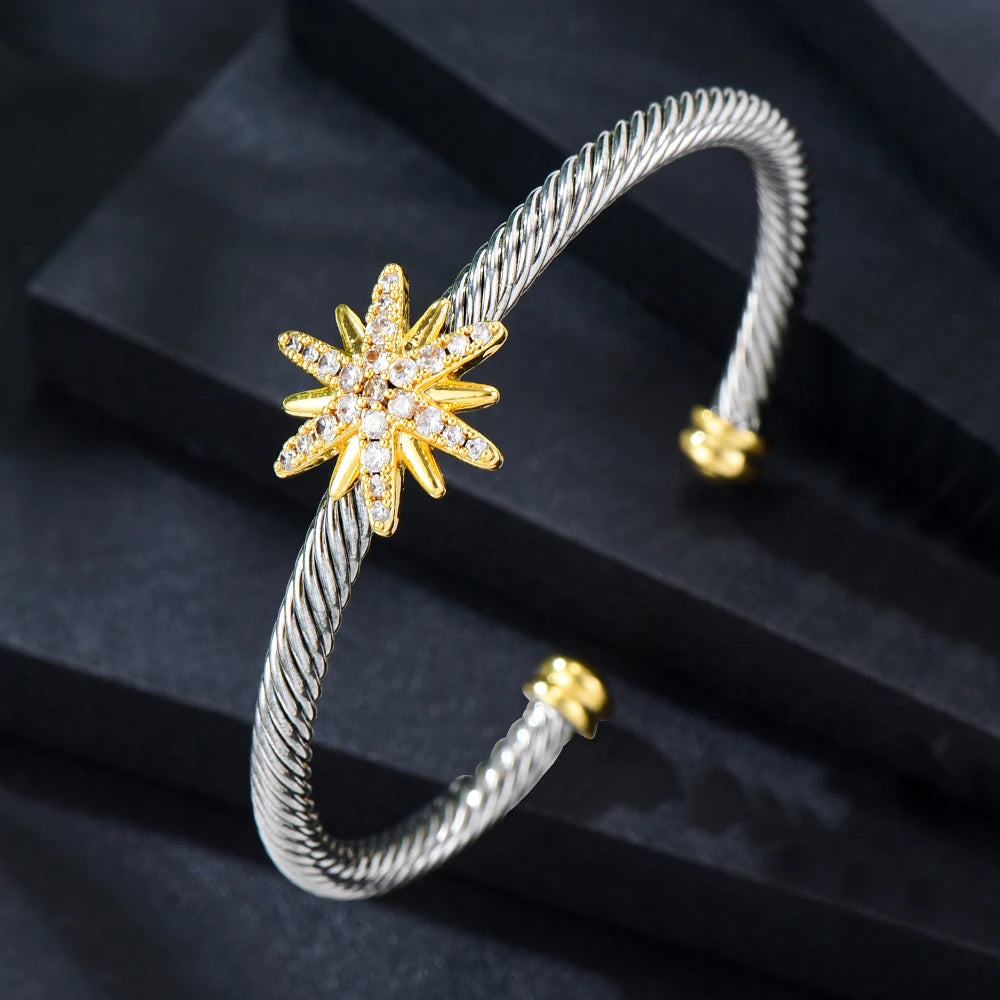 Msvk Platinum-Plated Cuff Bracelet
