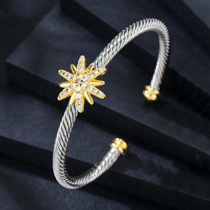 Msvk Platinum-Plated Cuff Bracelet