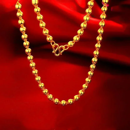 Royal Real Gold Bead Necklace