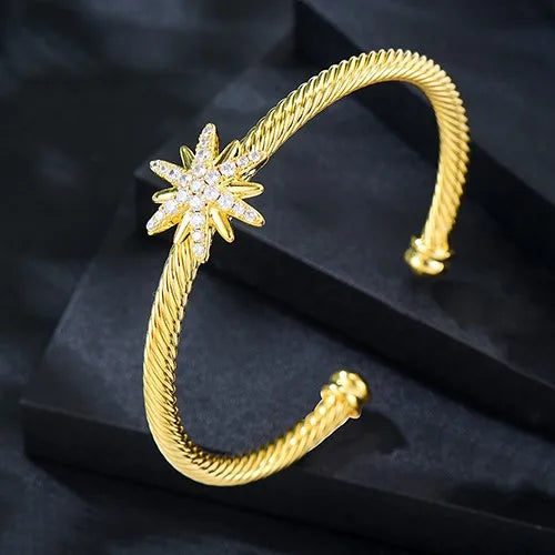 Msvk Platinum-Plated Cuff Bracelet
