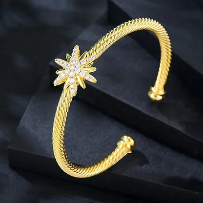 Msvk Platinum-Plated Cuff Bracelet