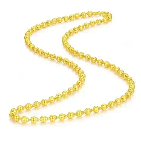 Royal Real Gold Bead Necklace