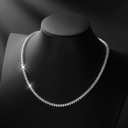 Moissanite Tennis Necklace – with D Color Moissanite Diamonds