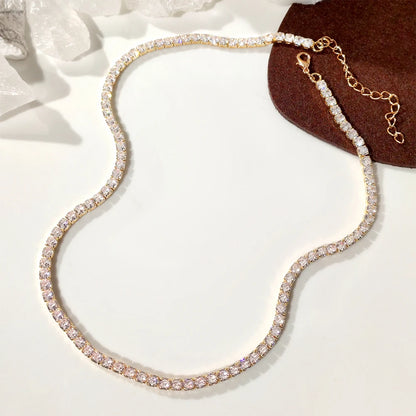 Gold & Silver Cursive Letter Pendant Necklace – CZ Rope Cuban Chain for Women