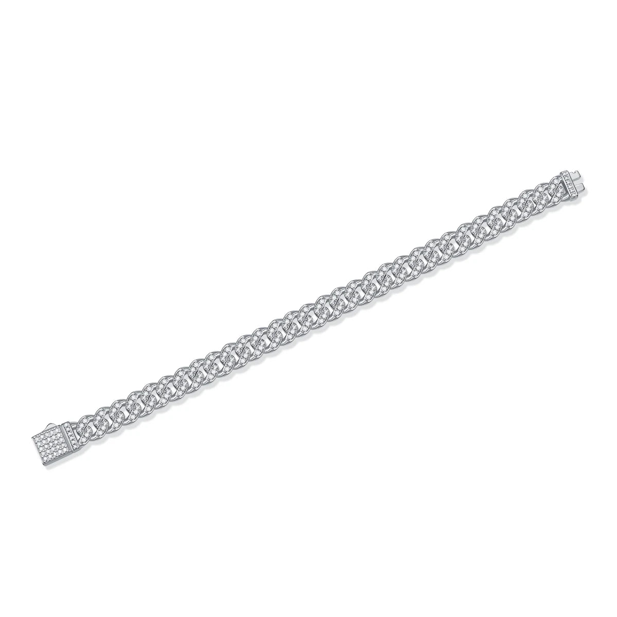 Skeleton Design Moissanite Chain Bracelet – 925 Sterling Silver