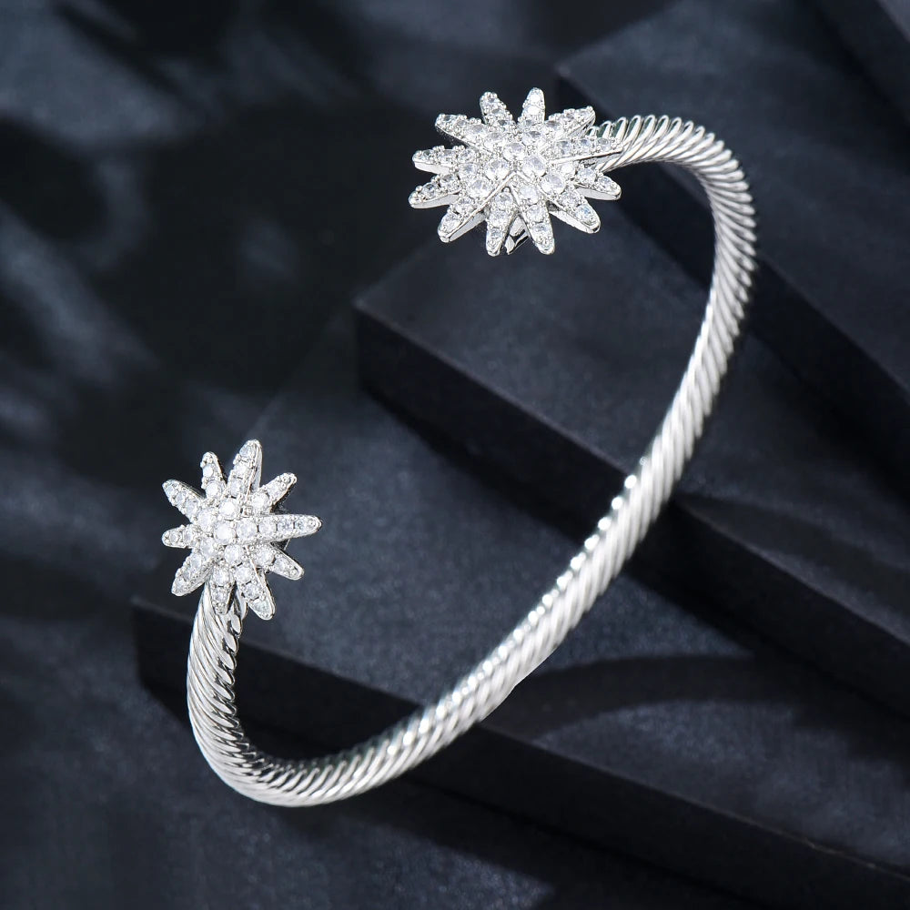 Msvk Platinum-Plated Cuff Bracelet