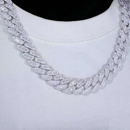 15mm Iced-Out Zircon Cuban Link Chain