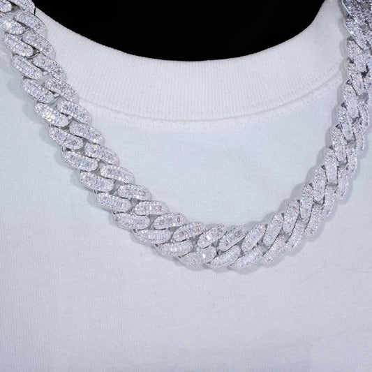 15mm Iced-Out Zircon Cuban Link Chain