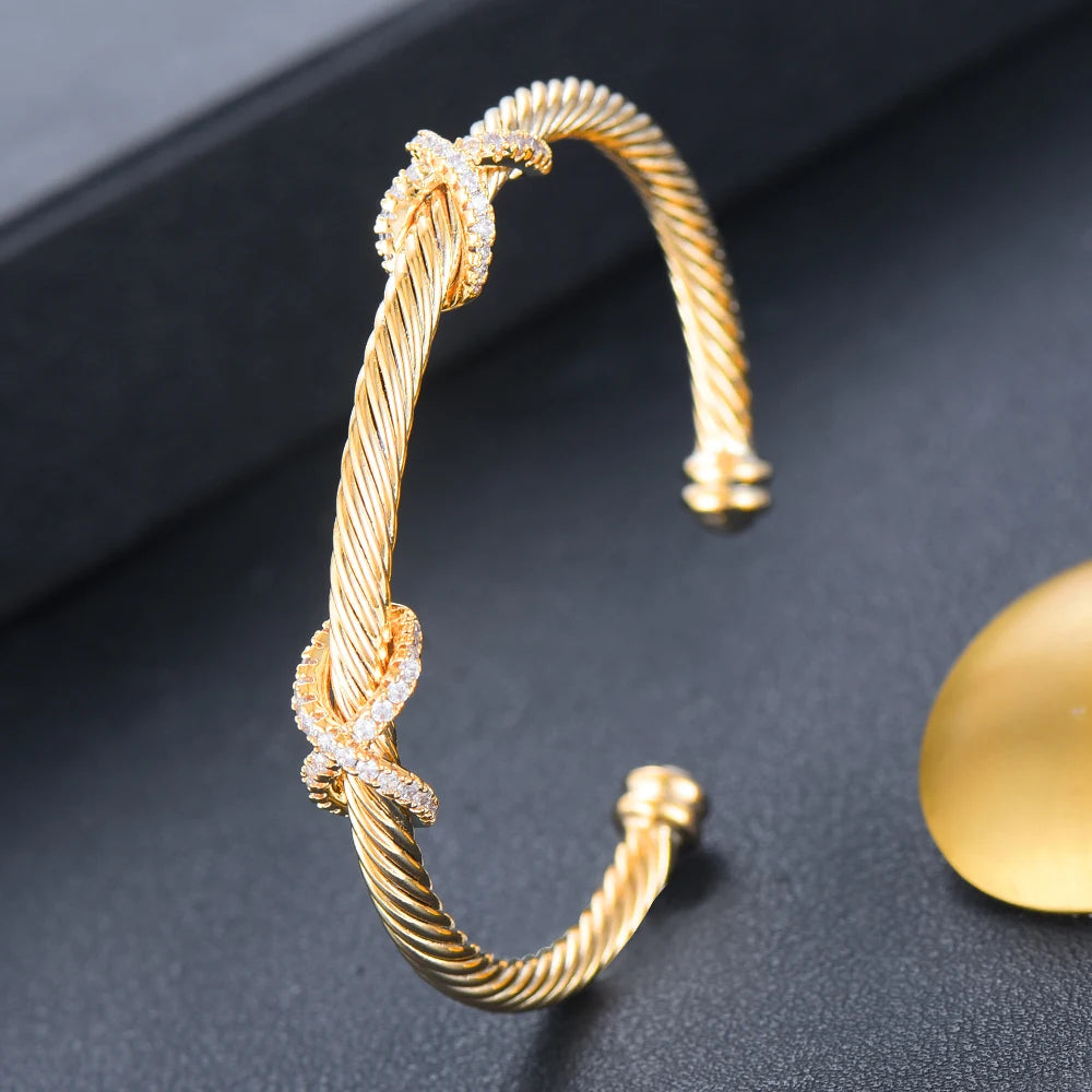 Msvk Platinum-Plated Cuff Bracelet