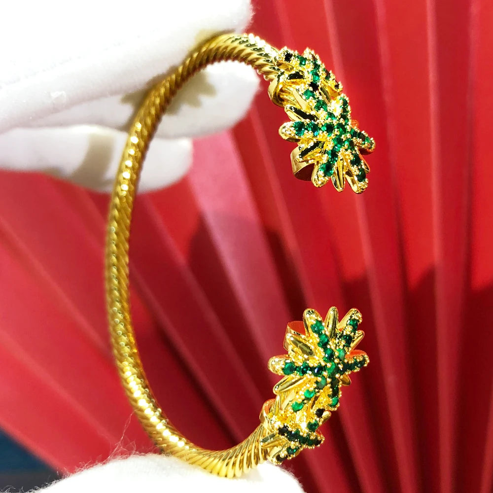 Msvk Platinum-Plated Cuff Bracelet