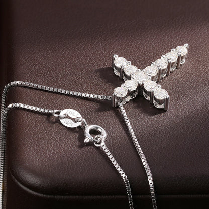 Moissanite Pendant Necklace – Classic 925 Sterling Silver with D Color Brilliance