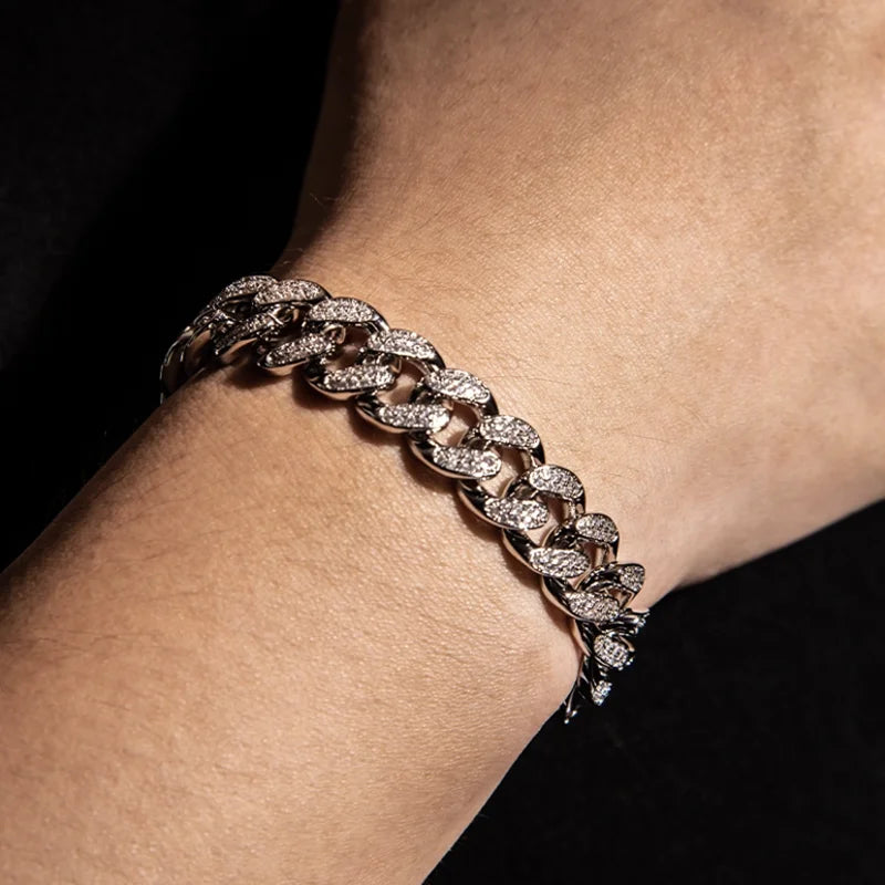 Skeleton Design Moissanite Chain Bracelet – 925 Sterling Silver