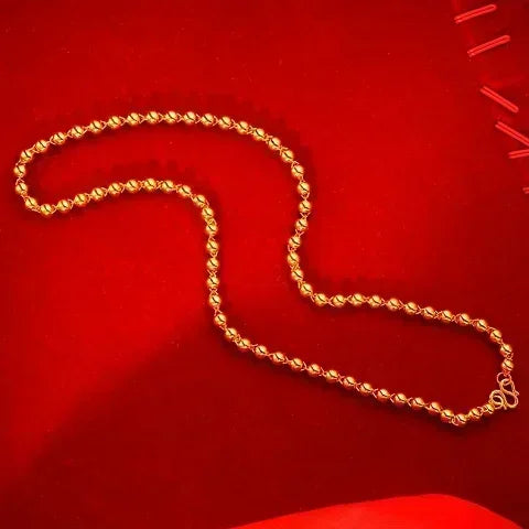 Royal Real Gold Bead Necklace