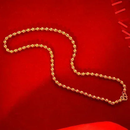 Royal Real Gold Bead Necklace