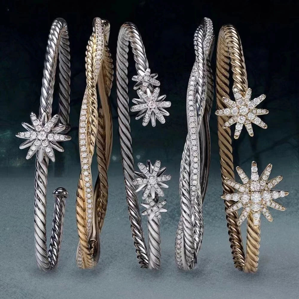 Msvk Platinum-Plated Cuff Bracelet