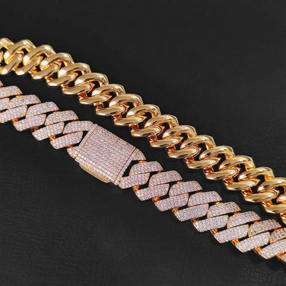 20mm Iced Out Cuban Link Chain – Hip Hop Gold & Silver Miami Style