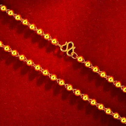 Royal Real Gold Bead Necklace