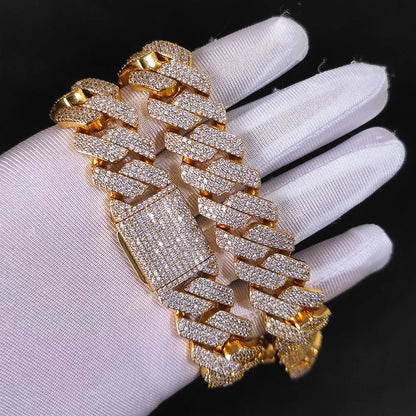 20mm Iced Out Cuban Link Chain – Hip Hop Gold & Silver Miami Style