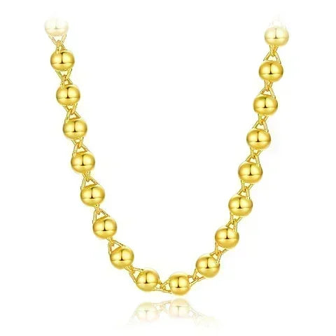 Royal Real Gold Bead Necklace