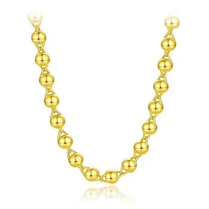 Royal Real Gold Bead Necklace
