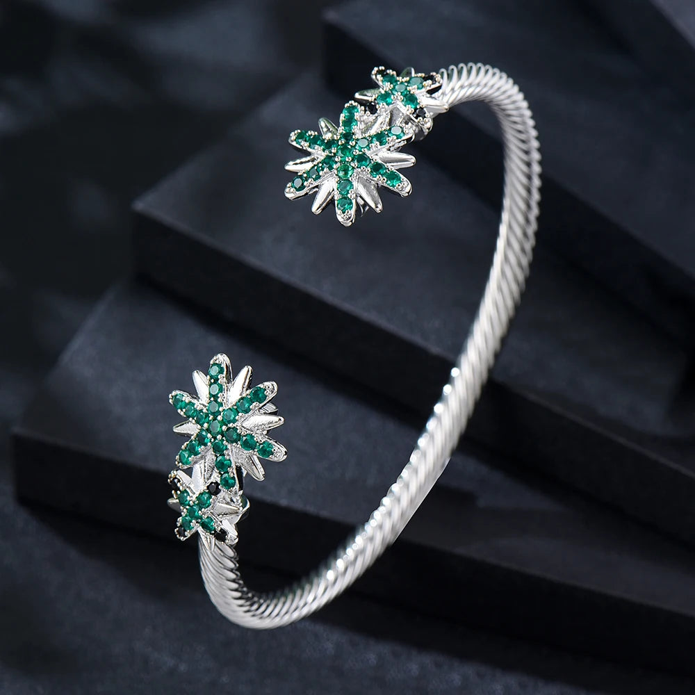 Msvk Platinum-Plated Cuff Bracelet