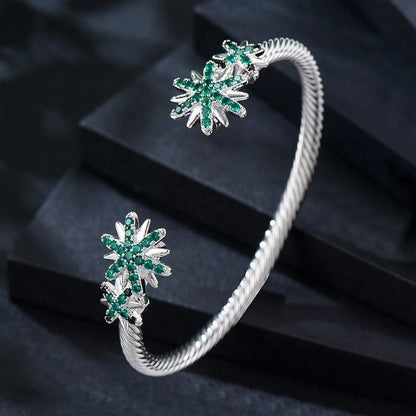 Msvk Platinum-Plated Cuff Bracelet