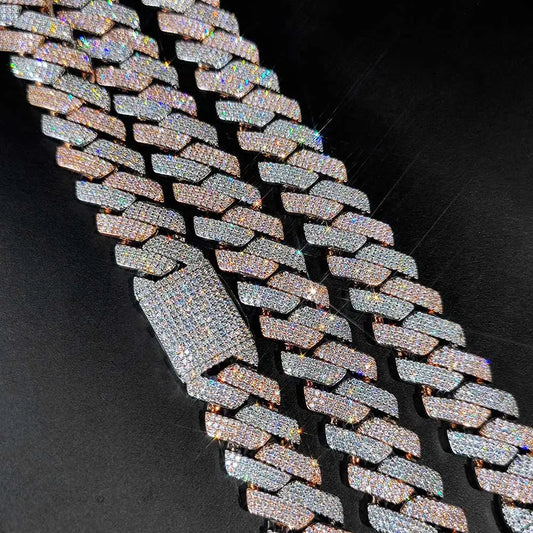 20mm Iced Out Cuban Link Chain – Hip Hop Gold & Silver Miami Style