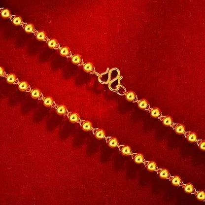 Royal Real Gold Bead Necklace